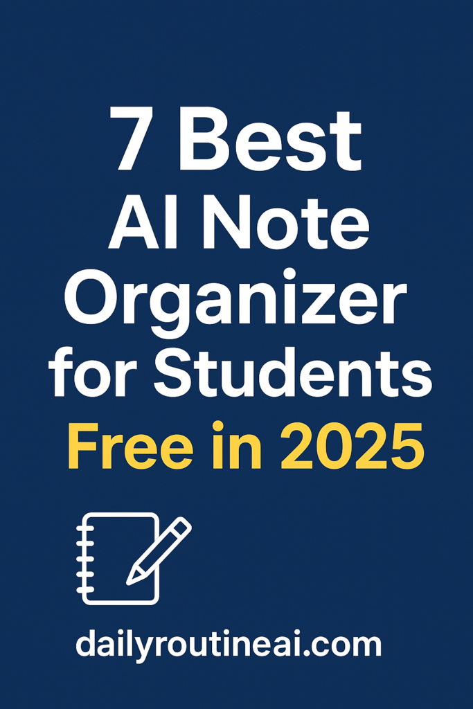 AI Note Organizer for Students Free