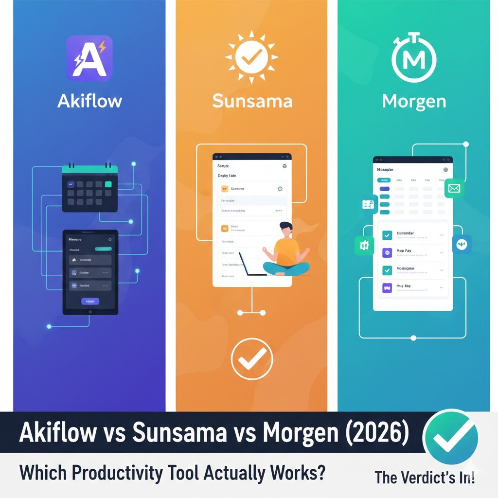 Akiflow vs Sunsama vs Morgen