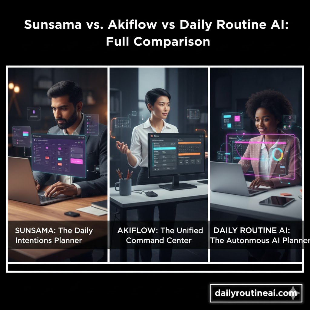 Sunsama vs. Akiflow vs. Daily Routine AI