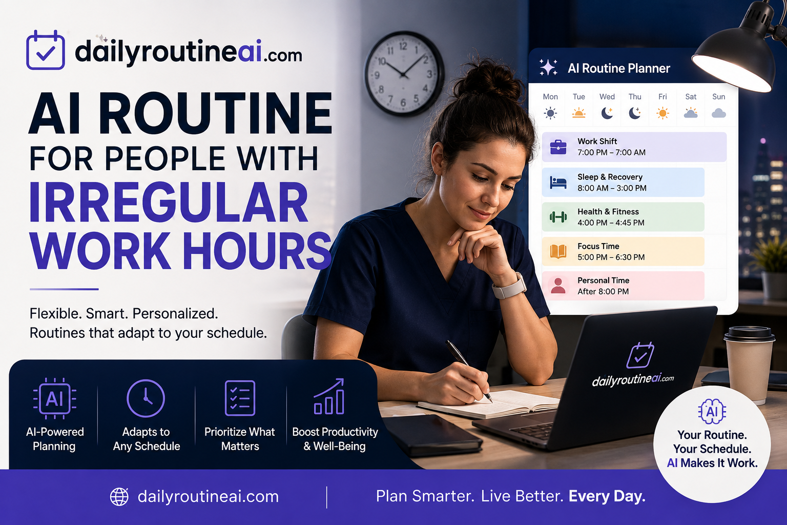 AI routine with irregaular work hours