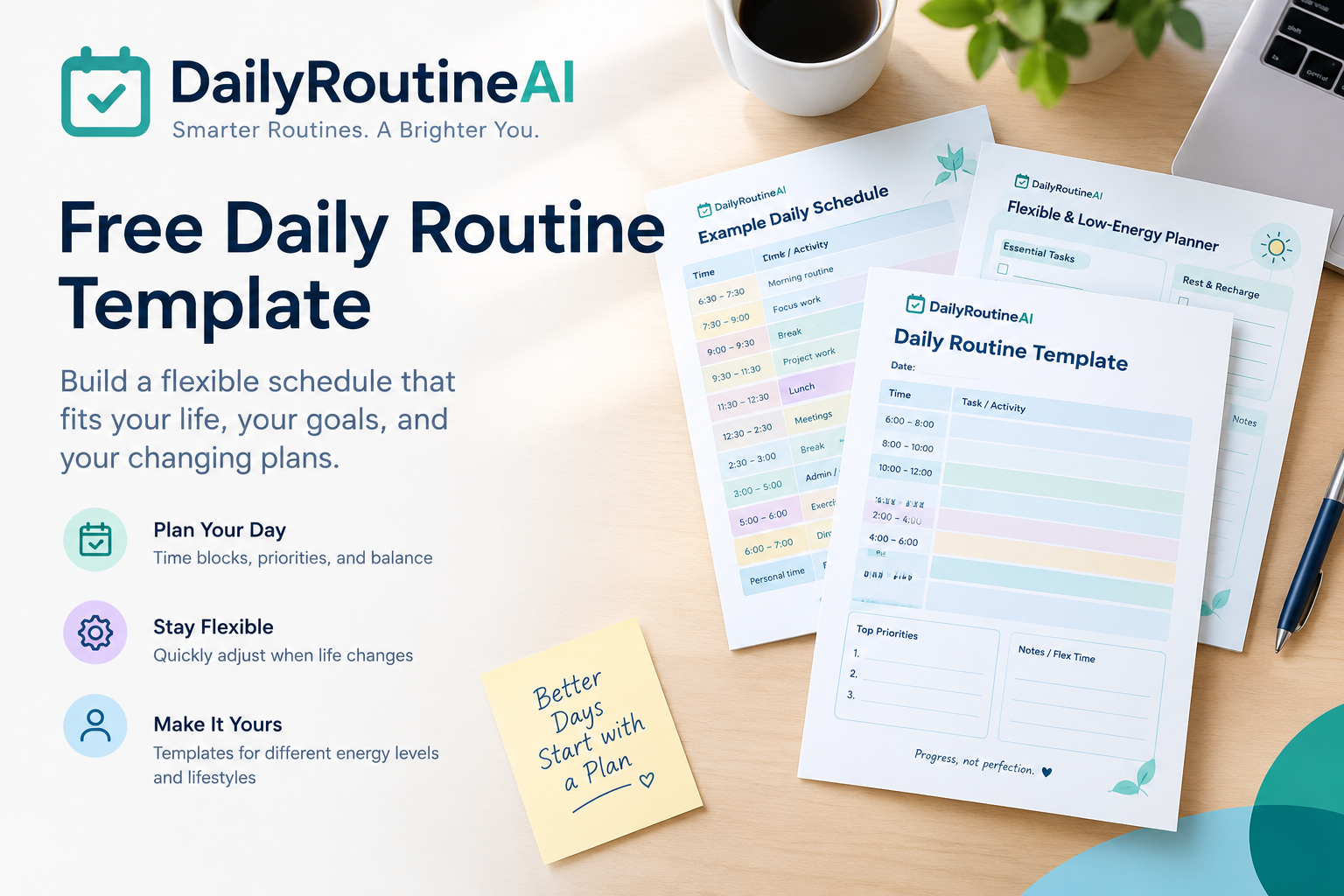 free daily routine template